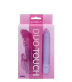 Вібратор з насадкою кроликом, фіолетовий, 16.5 см - No Taboo