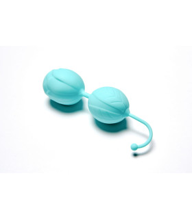 Вагінальні кульки зі зміщеним центром ваги, блакитні, 14 см х 3.5 см - No Taboo