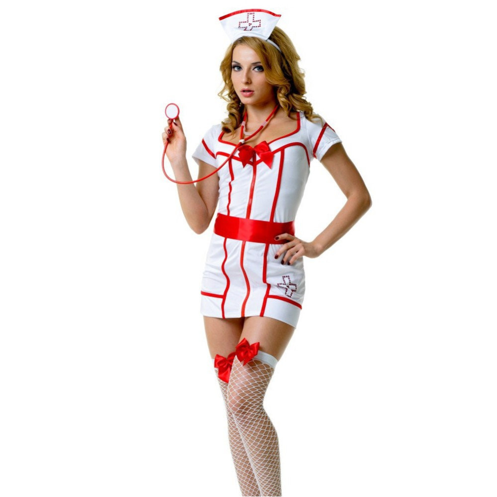 Сексуальний костюм медсестри, на блискавці, 5 предметів, розмір L / XL (41973), zoom