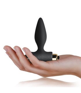 Анальна вібро пробка, чорний, 2.5см х 10см - No Taboo