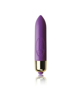 Анальная пробка с вибрацией Rocks-Off фиолетовая, 10 х 2.5 см - No Taboo