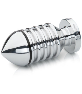 Анальная пробка для электростимуляции Mystim, ребристая, размер L, 11.5см х 5см - No Taboo