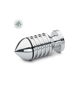 Анальная пробка для электростимуляции Mystim, ребристая, размер S, 10см х 4см - No Taboo