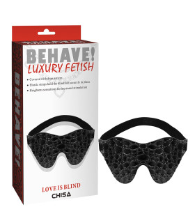Маска на глаза из экокожи Chisa Behave, черная - No Taboo