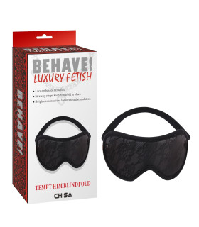 Маска на глаза кружевная Chisa Behave, черная - No Taboo