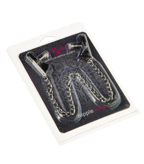 Зажимы на соски плоские на тонкой цепочке - No Taboo