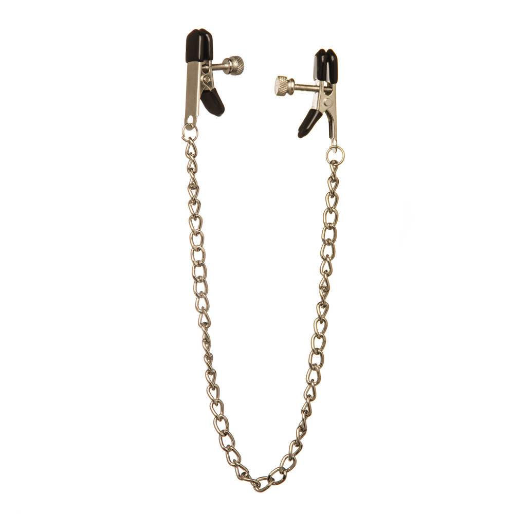 Затискачі на соски плоскі на тонкому ланцюжку (38893), zoom