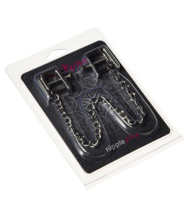 Зажимы на соски квадратные на тонкой цепочке - No Taboo