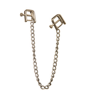 Зажимы на соски квадратные на толстой цепочке - No Taboo