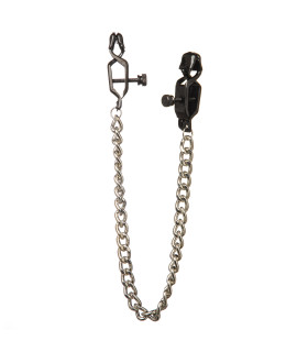 Зажимы-прищепки на соски на массивной цепи - No Taboo