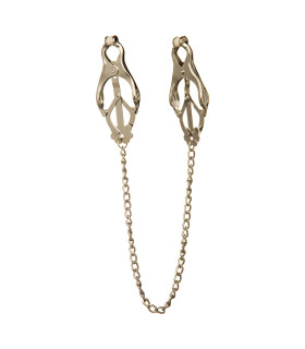 Зажимы «клевер» на соски на тонкой цепочке - No Taboo