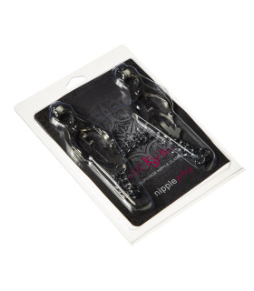 Зажимы «клевер» на соски на толстой цепочке - No Taboo