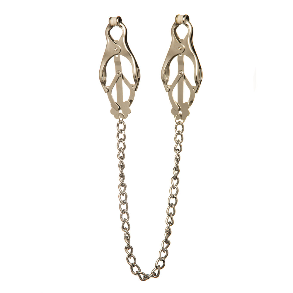 Затискачі "конюшина" на соски на товстому ланцюжку (38909), zoom