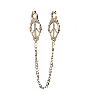 Зажимы «клевер» на соски на толстой цепочке - No Taboo