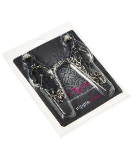 Зажимы «клевер» для сосков на тяжелой цепочке - No Taboo