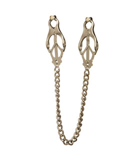 Зажимы «клевер» для сосков на тяжелой цепочке - No Taboo