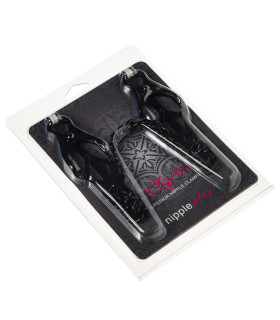 Зажимы «клевер» на соски на тяжелой цепочке, черные - No Taboo