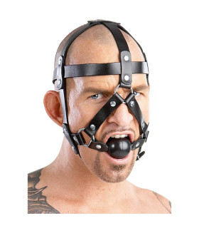 Збруя з кляпом Zado шкіряна, унісекс - No Taboo