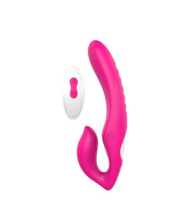 Безремневий страпон Dream Toys з вібрацією, рожевий, 22 см х 3.2 см - No Taboo