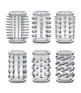 Насадка рельефная Blush на пенис, прозрачная, 1 шт - No Taboo