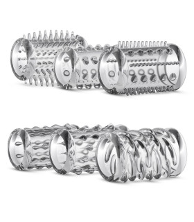 Насадка рельефная Blush на пенис, прозрачная, 1 шт - No Taboo