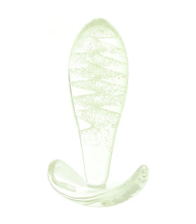 Анальна пробка Firefly світиться в темряві, із загартованого скла, прозора - No Taboo