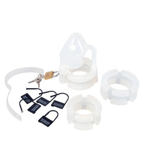 Пояс верности Orion на замке, силиконовый, белый - No Taboo