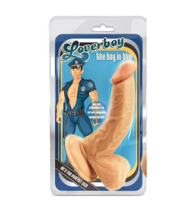 Фаллоимитатор реалистичный Blush Loverboy изогнутый, на присоске, бежевый, 16.5 х 3.8 см - No Taboo