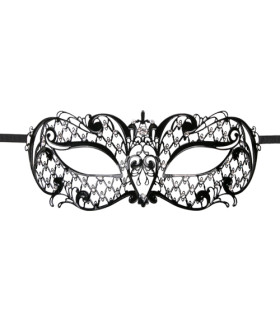 Маска на очі металева, чорна, з камінням - No Taboo