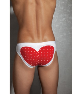 Труси чоловічі Doreanse з червоним серцем, білі S - No Taboo
