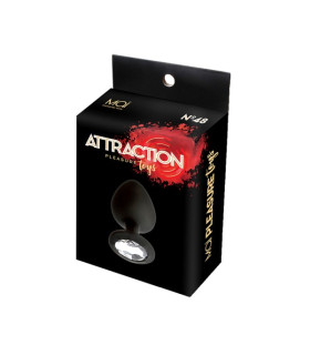 Анальная пробка 100% силикон с камнем MAI No.47 ANAL PLUG WITH STONE S BLACK - No Taboo