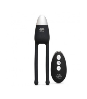 Парный вибратор с пультом Fifty Shades of Grey, черный, 16 х 0.7 см - No Taboo