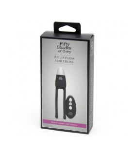 Парный вибратор с пультом Fifty Shades of Grey, черный, 16 х 0.7 см - No Taboo