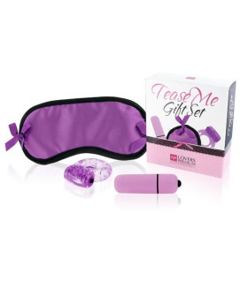 Набор 3 предмета, маска, вибропуля и эрекционное кольцо, фиолетовый - No Taboo