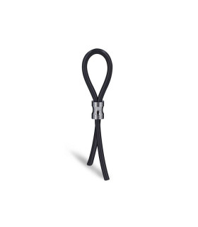 Эрекционное кольцо лассо, черный с серебристым, 13 см - No Taboo