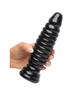 Анальна рельєфна пробка гігантська, чорний, 17,7 см - No Taboo