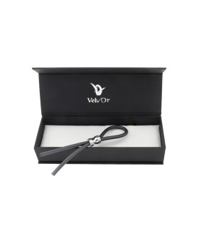 Эрекционное кольцо лассо, черный с серебристым, 13 см - No Taboo