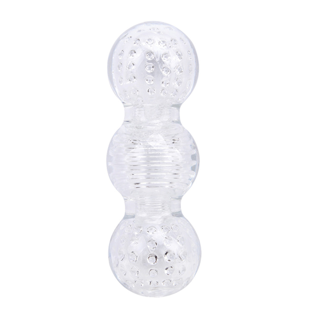 Мастурбатор, три камеры, длина 14,7 см, прозрачный (40009), zoom