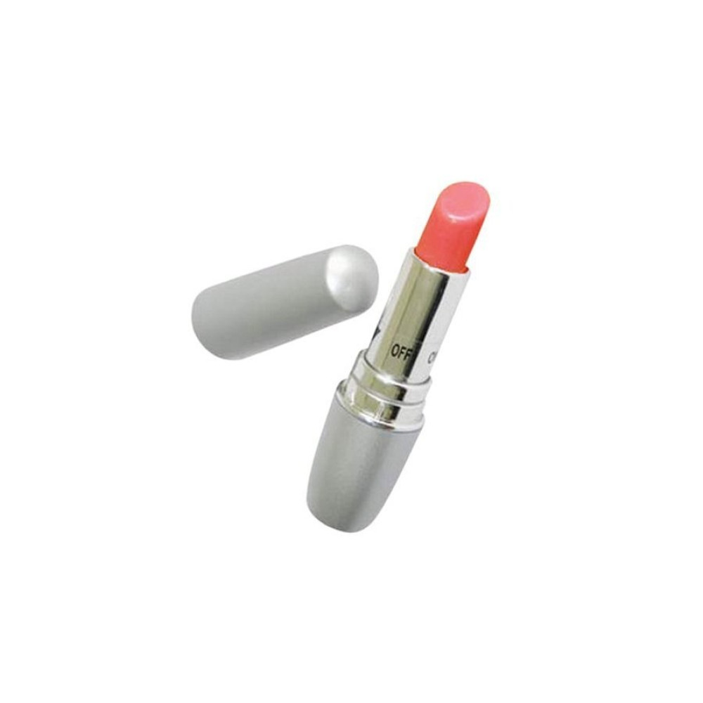 Вибратор помада, серебристо-розовая, длина 9см. (40008), zoom