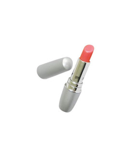 Вибратор помада, серебристо-розовая, длина 9см. - No Taboo