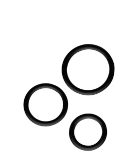 Набор эрекционных колец Dreamtoys All Time Favorites силиконовый, черный, 3 шт - No Taboo