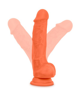 Фаллоимитатор реалистичный, силиконовый, оранжевый, 14см х 3.8см - No Taboo