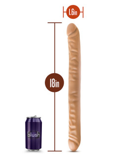 Подвійний фалоімітатор, коричневий, 46 см х 4 см - No Taboo