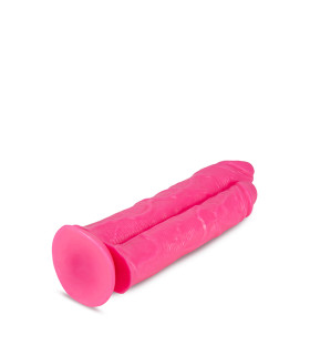 Великий подвійний фалоімітатор, рожевий, 26.5 см х 7.1 см - No Taboo