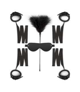 Набір БДСМ, 4 предмети, чорний, EasyToys - No Taboo