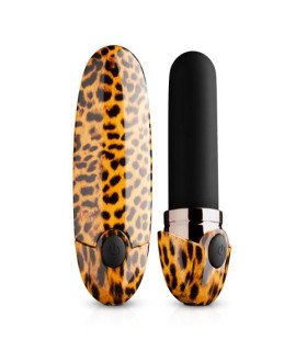 Вібропуля з сумкою в комплекті, леопардова, 10 см - No Taboo