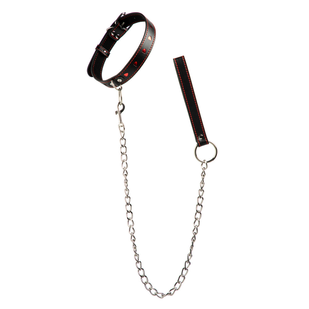 Нашийник з повідцем кожзам L cuffscollar (41145), zoom