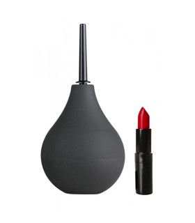 Анальный душ с силиконовой грушей, черный, 200 мл - No Taboo