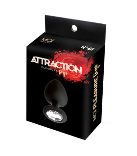 Анальная пробка с камнем MAI ANAL PLUG WITH STONE, размер M, BLACK - No Taboo