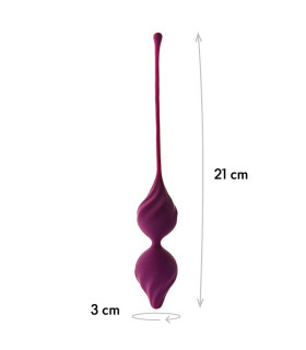 Вагінальні кульки зі зміщеним центром ваги фіолетові - No Taboo